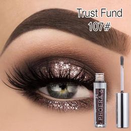 Ombre à paupières PHOERA Fard à paupières liquide Eye Liner Pen Diamant métallique Brillant Fard à paupières Palette Shimmer Pigmenté Maquillage cosmétique longue durée 231216