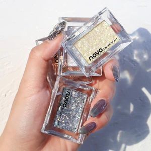 Oogschaduw Pocket Focus kleine oogschaduw enkele kleur Voer kleurrijke oogverblindende make -up glitter glitter glinsterende glinsterende sterren dromerige ogen uit