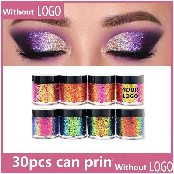 Ombre à paupières Private Label Glitter Fard à Paupières Crème Haute Pigment Unique Caméléon Maquillage Pigments Logo Personnalisé Drop Delivery Health Beaut Dhdol