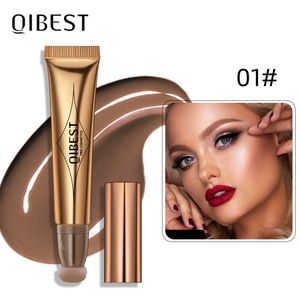 Eye Shadow QI Liquid Contour With Cushion Applicator Shimmer Highlight Moisturizing Cream Natural Soft Blush For Cheeks Cosmetic 230617