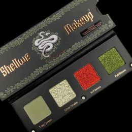 Fard à paupières Shellwe maquillage Liana Palette multichrome Duochrome fard à paupières pressé vert mat paillettes argent vert chatoyant 231031