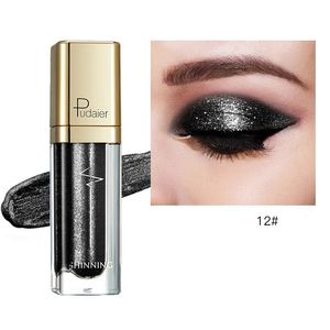 Ombre à paupières Brillant noir Shimmer Nude Metal Glow Glitter Unique Fard À Paupières Liquide Maquillage Pigment Accessoires Beauté Cosmétiques 231219