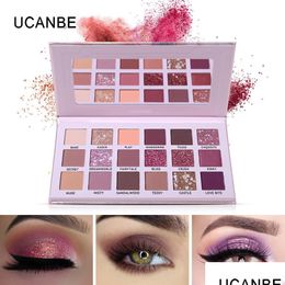 Oogschaduw ucanbe 18colors aroma's nieuw naakt oogschaduwpalet Langdurige mti reflecterende glinsteringsglitter geperste parels drop d dhqx1