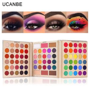 Ombre à paupières UCANBE cosmétique 86 couleurs maquillage fard à paupières Palette miroitant mat ombre à paupières avec surligneur Contour fard à joues 231120