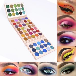 Ombre à paupières VERONNI 65 couleurs Palette de fard à paupières coloré ombre à paupières ensemble de maquillage haute pigment miroitant mat paillettes Pro Kit de fard à paupières brillant 231031