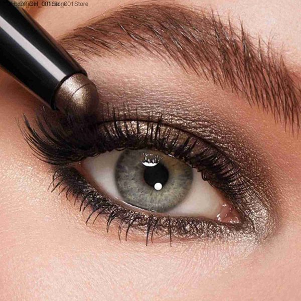 Sombra de ojos Impermeable brillante marrón sombra de ojos pluma brillo continuo mate fluorescente pluma fluorescente maquillaje herramientasQ240229