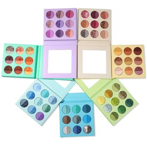 Sombra de ojos Venta al por mayor Sombra de ojos Mate Paleta de maquillaje Brillo privado Arco iris nacarado Maquillaje vegano personalizado DIY 9 Color 230718