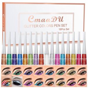 Eye ShadowLiner Combinaison 12 couleurs Néon Eyeliner Set Glitter Maquillage Imperméable Coloré Cristal Liquide Diamant Liner Stylo Gel Maquillage Cosmétiques 230830