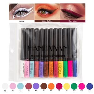 Combinaison de l'ombre à paupières 12 Colorkit crayon étanche eyeliner liquide maquillage mate liner vert rouge bleu marron noir facile à porter 230812