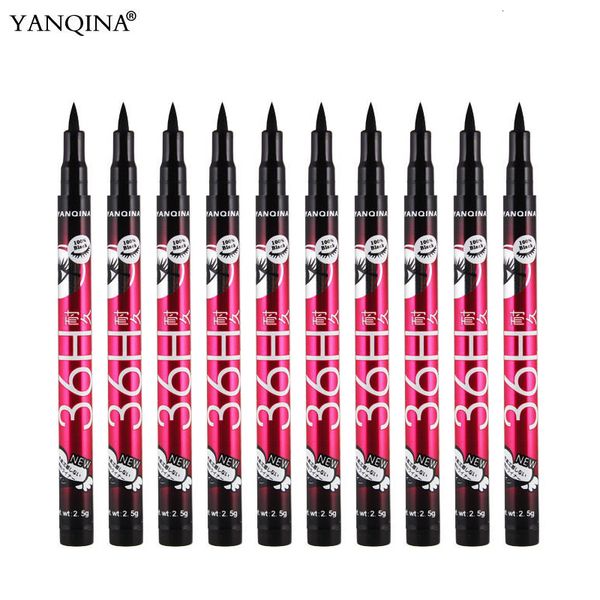 Eye ShadowLiner Combinaison 12pcsset YANQINA Crayon Eyeliner Liquide Durable 36H Étanche Noir Easywear Liner Pen Cosmétique maquillage en gros 230728