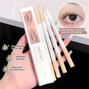 Eye ShadowLiner Combination 2in1 double tête eye-linersilk stick mat perle paillettes ombre à paupières crayon crayon fluorescent stylo maquillage 230719