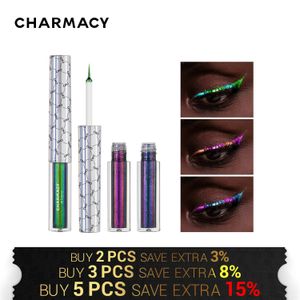 OogschaduwLiner Combinatie CHARMACY Chameleon Waterproof Vloeibare Eyeliner Glitter Langdurige Hoog Pigment Veegvaste Liner Make-up Cosmetisch voor Vrouwen 231201