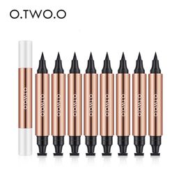 Combinaison d'ombres à paupières OTWOO 8 pièces tampon d'eye-liner liquide crayon noir longue durée imperméable facile à porter cosmétiques maquillage pour les yeux 230830