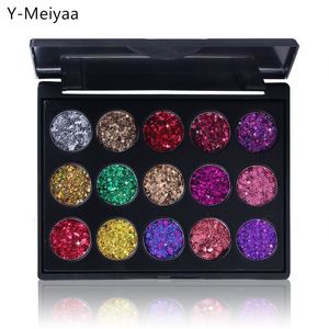 Eye ShadowLiner Combinatie Professionele 15 kleuren flash oogschaduw lade pigment make-up palet duurzaam Maquilage 40 230719