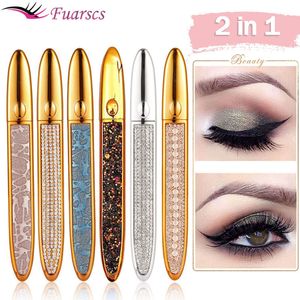 Eye ShadowLiner Combination Self-adhesive Eyeliner Pen for False Eyelashes Glue-free Magnetic-free Waterproof No Blooming Eye Liner Pencil Makeup Tool 230904