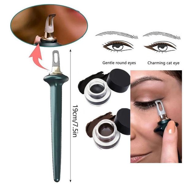 Eye ShadowLiner Combinaison Silicone Eyeliner Outil Silicone Guide Eyeliner Eye Liner Brosse Étanche Haute Élasticité Longue Durée Eyeliner Outil Débutant 230728