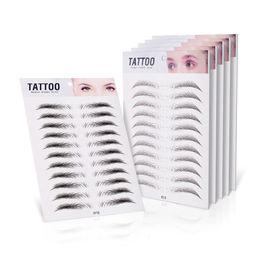 Wenkbrauwversterkers 10 stuks Wenkbrauwtattoosticker Waterdicht Wenkbrauwsjablonen Gereedschap Cosmetica Professionele make-up Wenkbrauwshaper Wenkbrauwensticker 230912