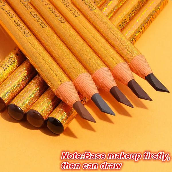 Eyebrow Enhancers 12 pièces crayon à sourcils cosmétique dessiner ligne stylo fard à paupières naturel longue durée tatouage teinte imperméable sourcils maquillage ensemble beauté 231020