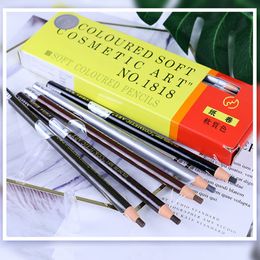 Wenkbrauwversterkers 12 stks/partij Wenkbrauwpotlood Langdurig waterdicht Wenkbrauwpotlood Gemakkelijk te dragen Cosmetische Tint Dye Makeup Tools Microblading-benodigdheden 230912