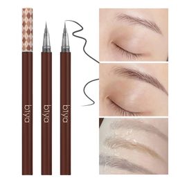 Mejoradores de cejas 1 unid lápiz líquido impermeable delineador de ojos suave de larga duración gusano de seda acostado 0 01 mm pluma de tatuaje ultra fino maquillaje 230829