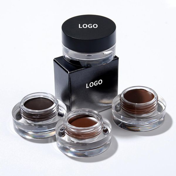 Eyebrow Enhancers 30 pièces pommade à sourcils personnalisée en gros imperméable à l'eau brun moyen foncé rehausseurs de sourcils Gel tatouage maquillage en vrac marque privée 230912