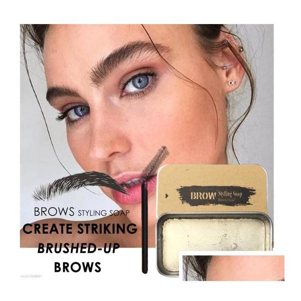 Mejoradores de cejas 3D Feathery Brows Kit de jabón en gel de maquillaje Ajuste de laminación de larga duración Tinte a prueba de agua Pomada Cosméticos Drop Delive Dhsne