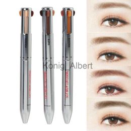 Wenkbrauwversterkers 4 in1 Wenkbrauwpotlood Waterdicht Tekening Wenkbrauwpotlood Langdurige Gemakkelijke Kleur Wenkbrauw Pen Vrouwen Make-up Cosmetische Tool x0801