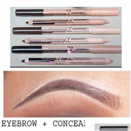 Eyebrow Enhancers 48 pièces/lot Maquiagem sourcils Menow maquillage Double fonction crayons correcteur Maquillaje livraison directe santé beauté Dhv60