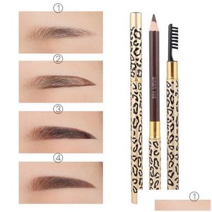 Rehausseurs de sourcils Epacket Arrivée Flamingos Leopard Crayon de maquillage professionnel Brushblack / Brown / Grey Drop Delivery Health Beauty Ma Dhdvr