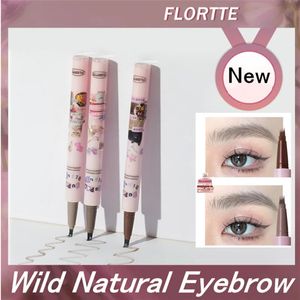 Wenkbrauwversterkers FLORTTE Microblading Wenkbrauwpen Waterdichte vloeibare vorktip Wenkbrauwtattoopotlood Langdurig professioneel fijn wenkbrauwgereedschap 231109