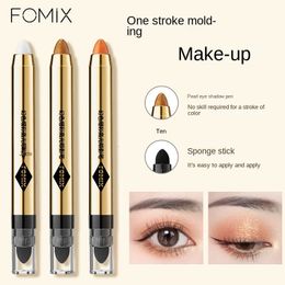 Wenkbrauwversterkers FOMIX Magic Color Bright Color Highlights Eye Pencil Pearl Fine Flash Grooming Carry Bright Double Eye Shadow Bar Met een Molding 230703