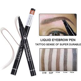 Améliorateurs de sourcils Handaiyan Crayon à sourcils imperméable en gros Crayon Cil Crayons à sourcils à quatre branches Tatouage Sourcils Stylo longue durée Dhjo7