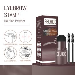 Mejoradores de cejas Maquillaje 2023 Kit de modelado de sellos de cejas de un solo paso Conjunto de cejas Pluma Mujeres Plantilla de contorno impermeable Tinte Barra natural Mejora de la línea del cabello