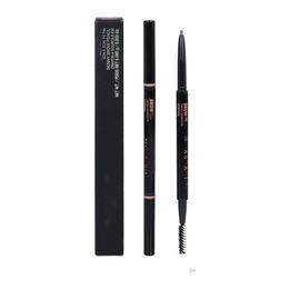 Cejas potenciadores de cejas maquillaje de cejas lápiz de cejas dorado con cepillo 5 color ébano/mediano/suave/oscuro/caída de chocolate Salud de belleza Ojos de belleza OTF7G