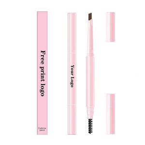 Wenkbrauwversterkers Privé-wenkbrauwpotlood Precieze wenkbrauw-eyeliner Langdurig waterdicht Blond Bruine wenkbrauwmake-up Cosmetica Bulk Roze doos 231030