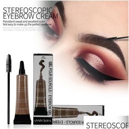 Sourceaux de sourcils Pro Cream Gel Makeup Tattoo Tattoo Tint Long Lasting Staheproof Henna L Cejas MAQUAGHAGE MAQUE-UP EYES HANDAIYAN 10ML DH0UP