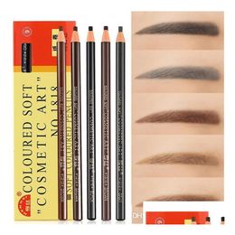 Améliorateurs de sourcils Professionnel Hengsi 1818 Yeux Maquillage Crayons imperméables Noir Brun Naturel Sourcils Stylo Maquillage Livraison Directe Hea Dhyth