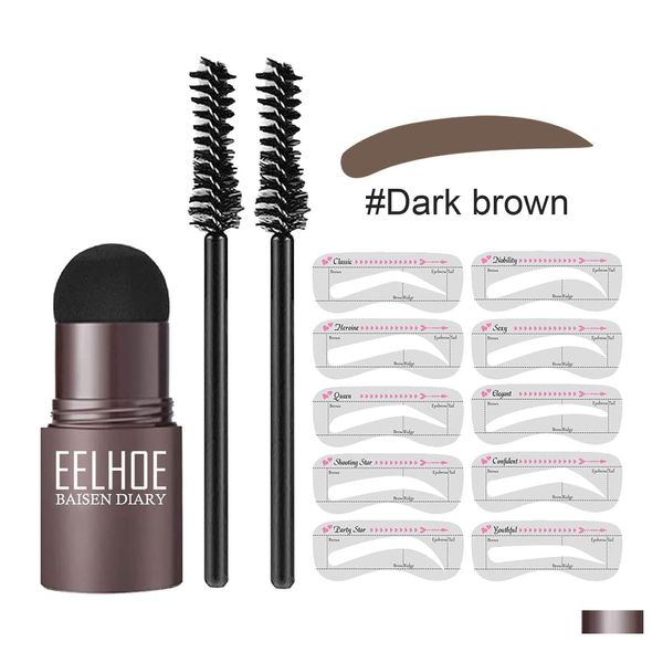 Sourcils Enhancers Professional One Step Stamp Sha Kit Set Gel Maquillage Pochoirs Magiques Eye Brow Brushes Drop Delivery Santé Beauté Yeux Dha6R