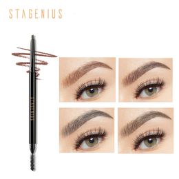 Wenkbrauwversterkers STAGENIUS Pensil Alis Superhalus Tahan Air Lama Ujung Segitiga Coklat Alami Makeup Kec an Pena Mata 230904