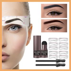Eyebrow Enhancers VIP 2023 Professional One Step Stamp Shaping Set Enhancer Maquillaje impermeable Productos de belleza para mujeres Plantillas de cejas 230920