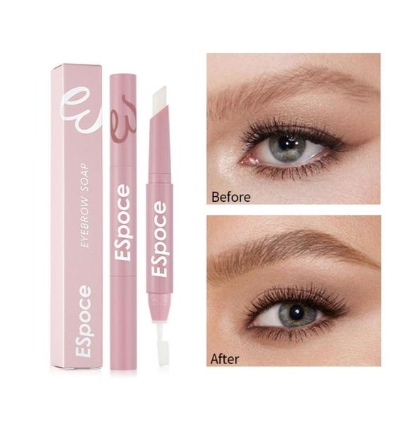 Sourcils Gel sourcils cire crayon Double tête imperméable façonnage savon sourcils longue durée yeux sauvage style outil brosse Makeup9969249