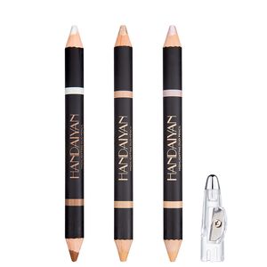 Crayon à sourcils double tête double usage mettant en évidence le visage éclaircissant stylo correcteur maquillage du visage longue durée