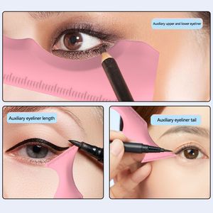 Wenkbrauw potlood stencil siliconen eyeliner stencil vleugel tips multifunctioneel resusable applicator make -up tool voor beginners