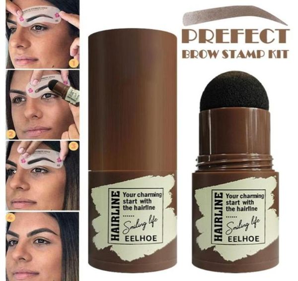 Pochants d'outils de sourcils 1PC Set de moisissure en poudre imperméable 24pcs Template de sourcils Stamp de maquillage pour femmes 4658814