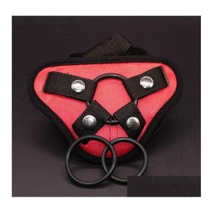 Outils à sourcils Pochoirs Sangle en satin sur le harnais de gode Ceinture réglable pour femmes Jouets lesbiennes Godes Dongs Drop Livraison Santé Beaut Dh26Q