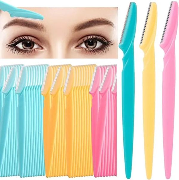 Rasoir de sourcils KSHBO 40 pièces femme maquillage Portable lame rasoir visage rasoir yeux sourcils épilation coupe-cheveux sécurité 231016