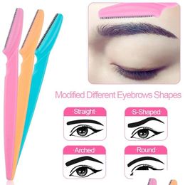 Wenkbrauw Trimmer Scheermes Vrouwen Gezicht Eye Brow Scheerapparaat Blades Voor Cosmetische Beauty Makeup Tools Drop Levering Gezondheid Accessoires Dhvj6