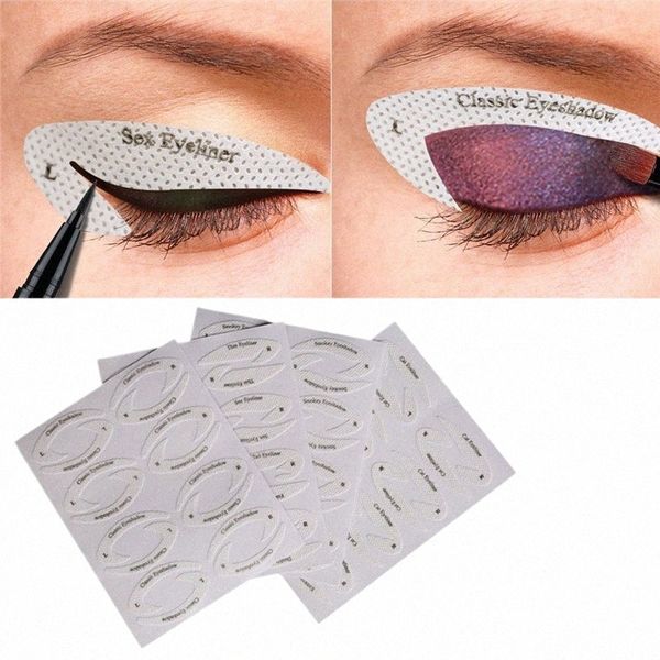 Cejas Sombra de ojos Maquillaje Plantilla Herramienta Maquillaje de ojos Plantillas Conjunto Delineador de ojos Plantilla Sha Herramientas Estilo Guía de dibujo para mujeres f8QI #