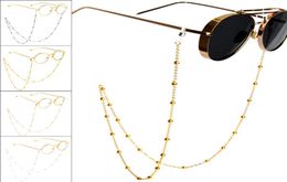 Cadena de anteojos Gafas de sol Lectura Gafas con cuentas Cadena Gafas Cordones de cuerda Oro rosa Plata Cordón de vidrio Correa para el cuello Gafas de sol tra9896071