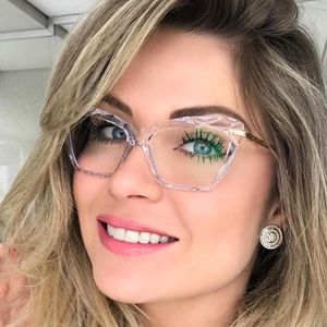 Eyeglass Frame Fashion Vintage Cat Eye Glasses Women Brand Designer Transparent Eyeglasses Clear Square Eyewear Sexy Retro 230628